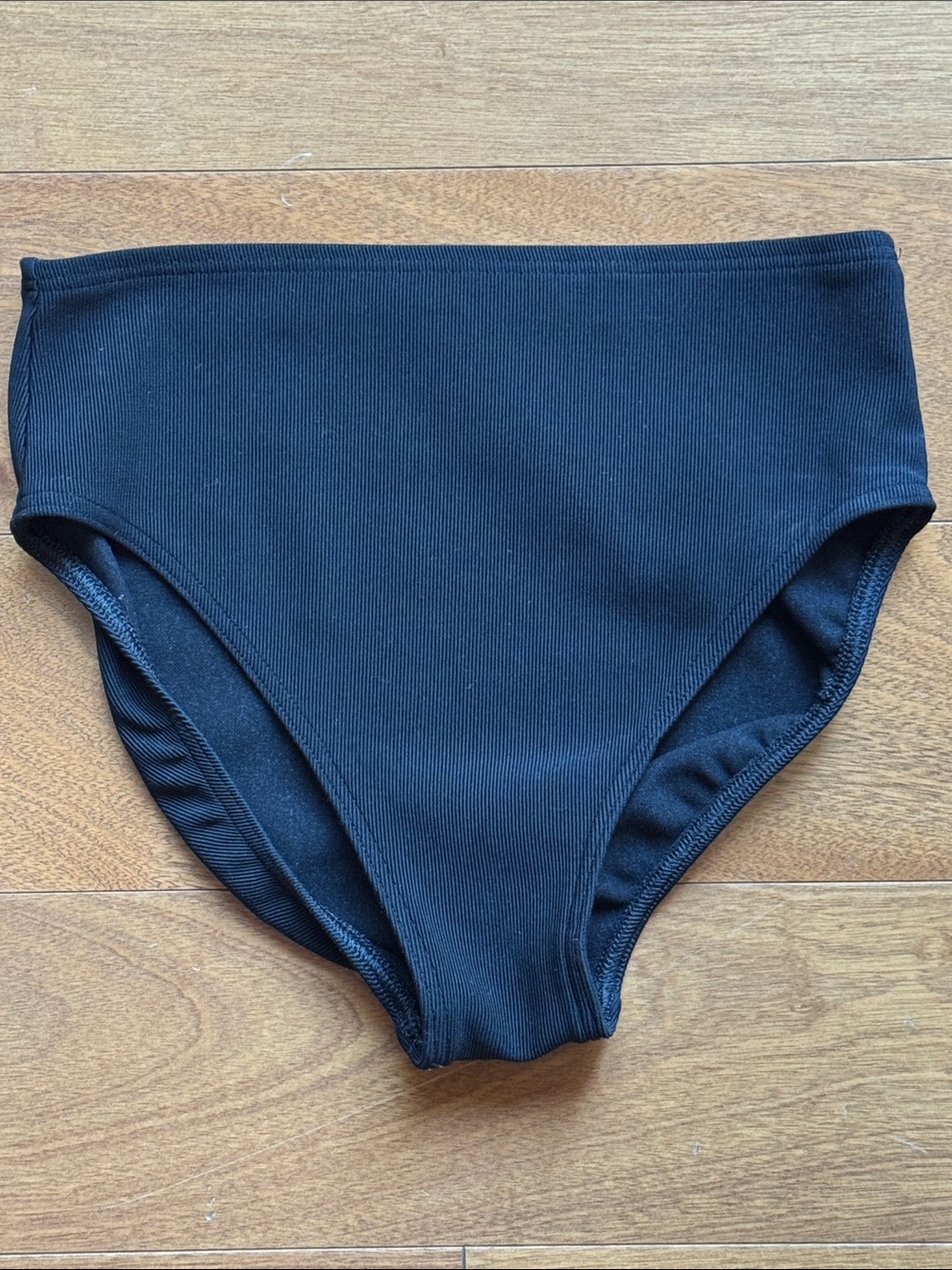 Lands End -Classic High-Waist Black Bikini Bottom
